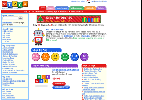 eToyz home page