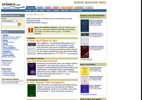 Orinoco.com home page