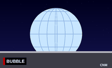 The Millennium Bubble, photographed before Friday's gust
