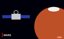 An artist's rendering of the Martian Polar Prober