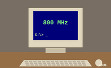 A demonstration PC powered by the new chip