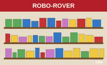 The Robo-Rover chasing its pink ball