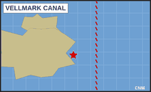 The canal links two seas across the Vellmark isthmus