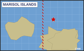 The international date line, as currently understood by the Marisol Islands