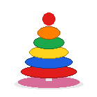 Stack-a-Ring Rainbow Tower