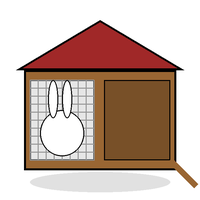 Bunny Bungalow Wooden Hutch