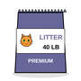 Scoopable Cat Litter, 40 lb Bag