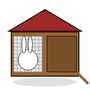 Bunny Bungalow Wooden Hutch