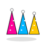 Guinea Pig Party Hats, Set of 3